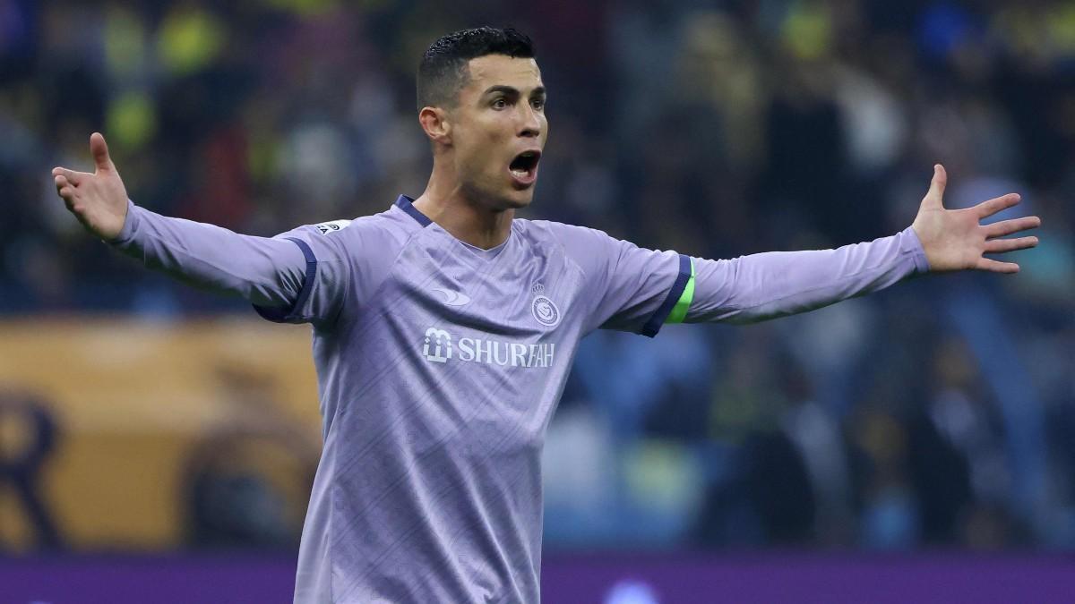 Cristiano Ronaldo, durante las semifinales de la Supercopa de Arabia Saudí