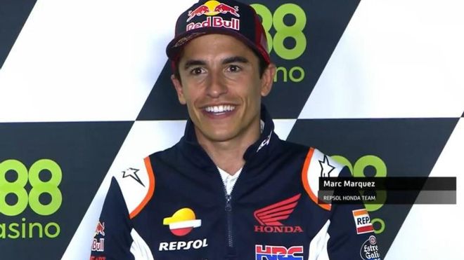 Marc Márquez, en la rueda de prensa del GP de Portugal Marc Márquez, en la rueda de prensa del GP de Portugal