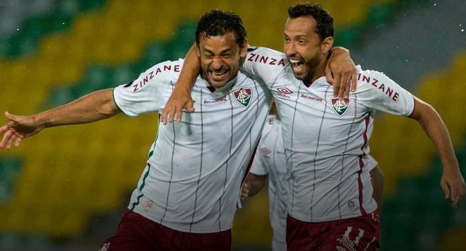 Fred celebra un gol con el Fluminense. Fred celebra un gol con el Fluminense.