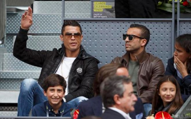 CR7 se acercó a La Caja Mágica para ver a Nadal CR7 se acercó a La Caja Mágica para ver a Nadal
