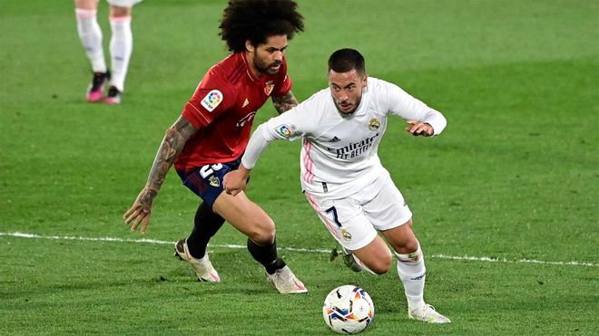 Hazard regresó al once titular en el último partido contra Osasuna Hazard regresó al once titular en el último partido contra Osasuna