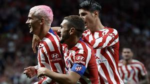 Griezmann celebra uno de sus goles ante el Cádiz Griezmann celebra uno de sus goles ante el Cádiz