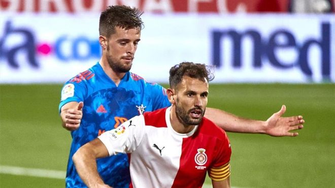 Stuani durante el partido de La Liga SmartBank entre Girona y Mirandés Stuani durante el partido de La Liga SmartBank entre Girona y Mirandés