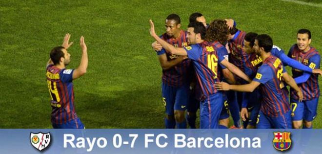 El Barça golea en Vallecas El Barça golea en Vallecas