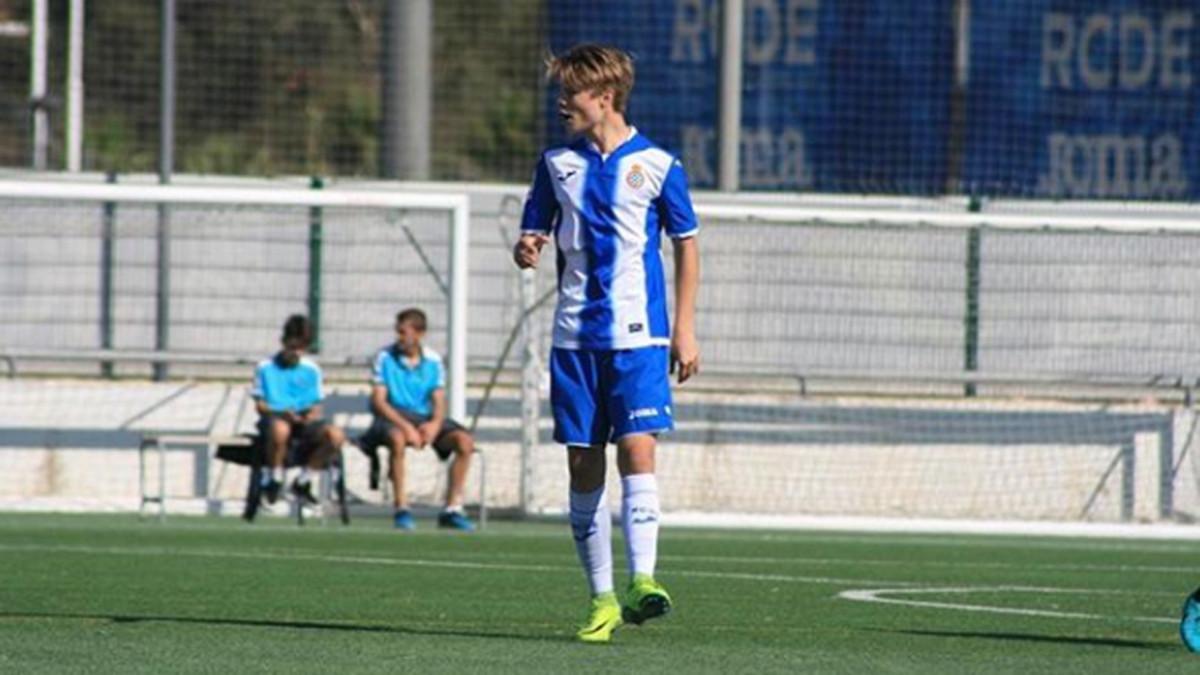 Andri Lucas Gudjohnsen ha jugado esta temporada en el cadete A del Espanyol, con el que en la Liga ha marcado 17 goles