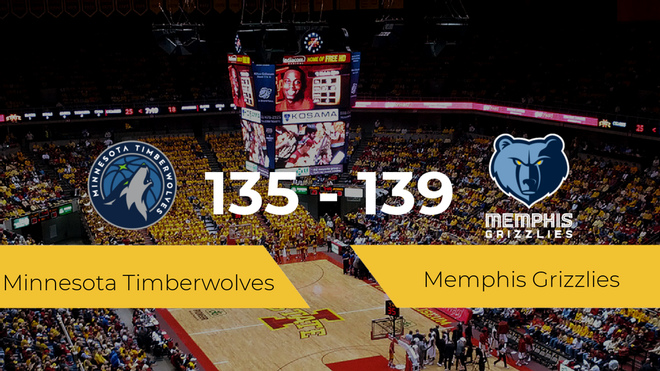 Memphis Grizzlies se impone por 135-139 frente a Minnesota Timberwolves Memphis Grizzlies se impone por 135-139 frente a Minnesota Timberwolves