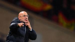 De la Fuente, durante la derrota cosechada en Glasgow