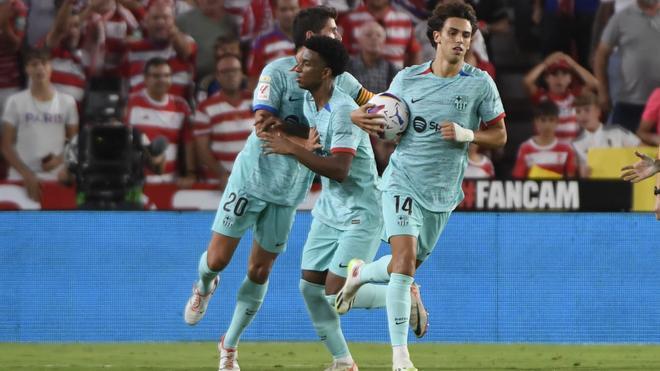 Resumen, goles y highlights del Granada 2 - 2 FC Barcelona de la jornada 9 de LaLiga EA Sports