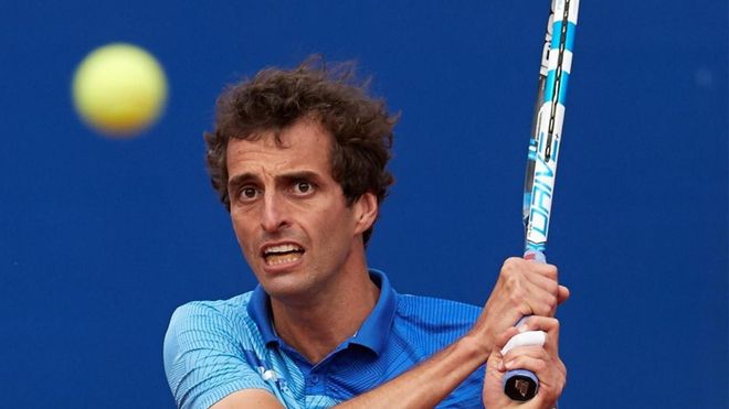 Albert Ramos durante un partido Albert Ramos durante un partido