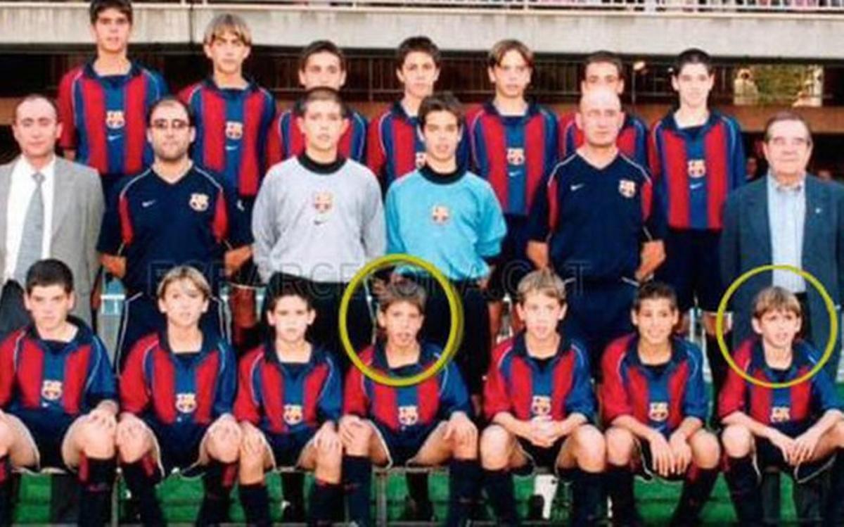 Jordi Alba y Aleix Vidal compartieron equipo en el Infantil B del FC Barcelona