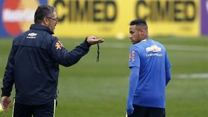 Rogerio Micale con Neymar durante los Juegos Olímpicos Rio 2016 Rogerio Micale con Neymar durante los Juegos Olímpicos Rio 2016