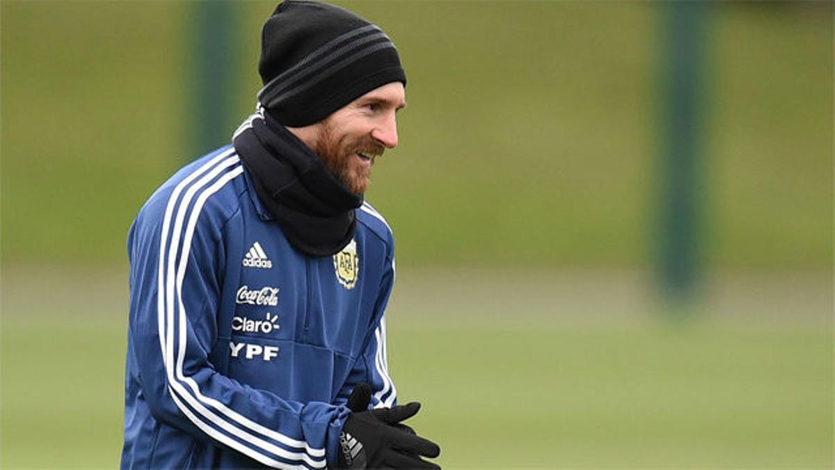 El golazo de Messi en el entrenamiento de Argentina