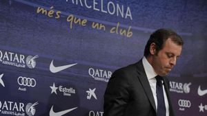 Rosell, durante su etapa al frente del Barcelona Rosell, durante su etapa al frente del Barcelona