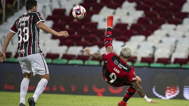 Gabigol marcó el gol del Flamengo en una final ida con alternativas Gabigol marcó el gol del Flamengo en una final ida con alternativas