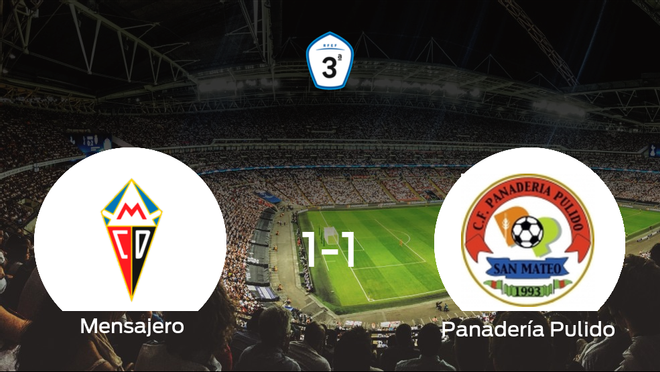 El Mensajero y el Panadería Pulido se reparten los puntos y empatan 1-1 El Mensajero y el Panadería Pulido se reparten los puntos y empatan 1-1