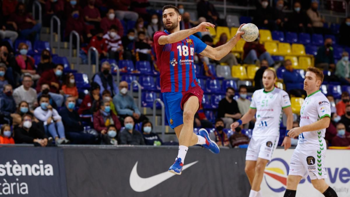 Blaz Janc, durante el partido ante el Antequera Blaz Janc, durante el partido ante el Antequera