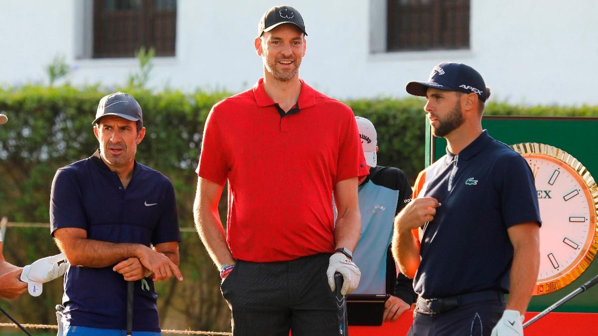 Pau Gasol disfruta de su nueva afición, el golf, en el torneo Estrella Damm NA Andalucía Masters Pau Gasol disfruta de su nueva afición, el golf, en el torneo Estrella Damm NA Andalucía Masters