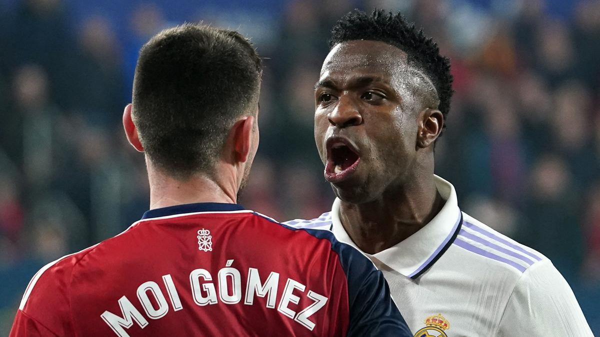 LaLiga denuncia insultos a Vinicius y al Real Madrid y El Sadar