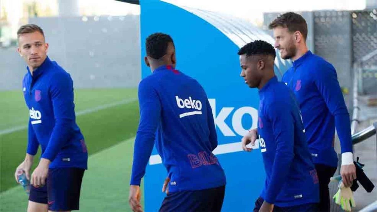 El Barcelona ha realizado un entrenamiento de recuperación El Barcelona ha realizado un entrenamiento de recuperación