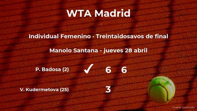 La tenista Paula Badosa jugará en los dieciseisavos de final tras dejar fuera a Veronika Kudermetova