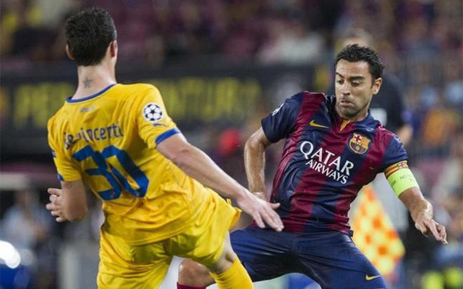 Xavi jugó su partido 142 en la Champions Xavi jugó su partido 142 en la Champions