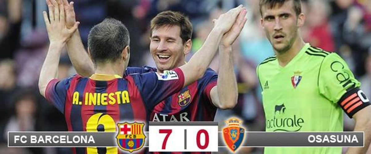 Iniesta y Messi brillaron y fueron claves en la goleada del Barça Iniesta y Messi brillaron y fueron claves en la goleada del Barça