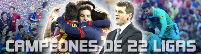 El Barça suma 22 título en la Liga española El Barça suma 22 título en la Liga española