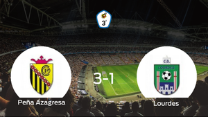 La Peña Azagresa suma tres puntos más frente al Lourdes (3-1) La Peña Azagresa suma tres puntos más frente al Lourdes (3-1)