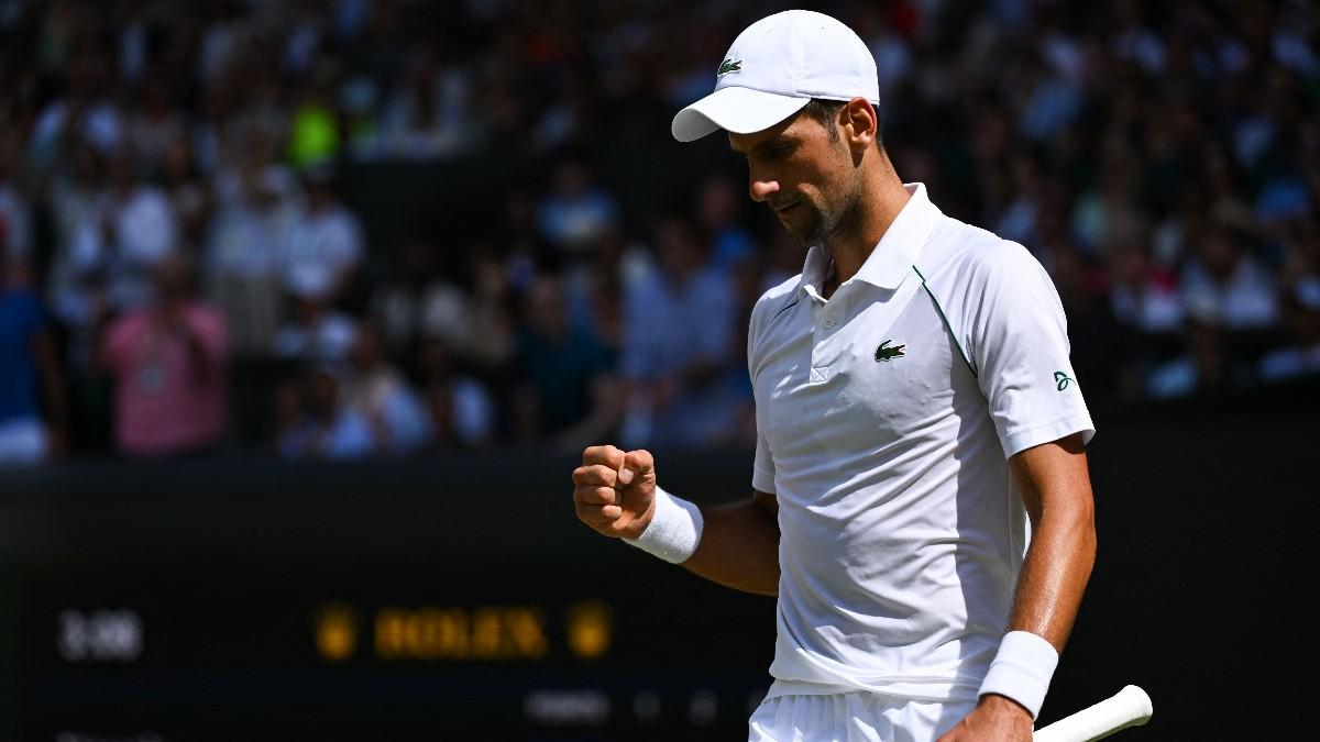 Djokovic durante la final de Wimbledon