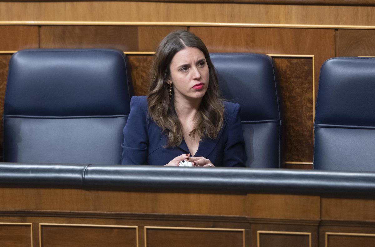 La ministra de Igualdad, Irene Montero, en el Pleno del Congreso de los Diputados, a 24 de enero de 2023, en Madrid (España) La ministra de Igualdad, Irene Montero, en el Pleno del Congreso de los Diputados, a 24 de enero de 2023, en Madrid (España)
