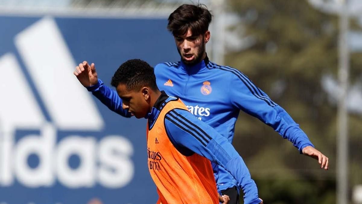 Rodrygo, en el entrenamiento de preparación para la Champions Rodrygo, en el entrenamiento de preparación para la Champions