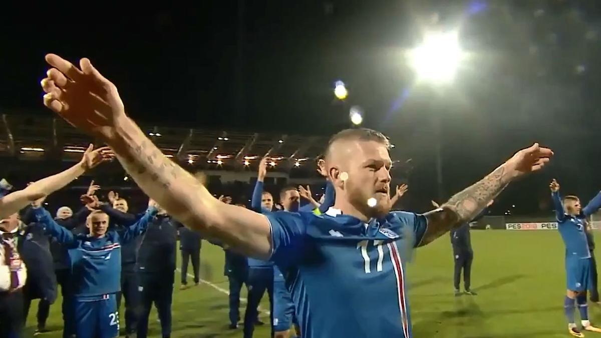 Así celebró Islandia su clasificación para el Mundial