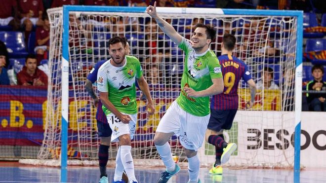 Mati Rosa, tras marcar en el Palau con Palma Futsal Mati Rosa, tras marcar en el Palau con Palma Futsal