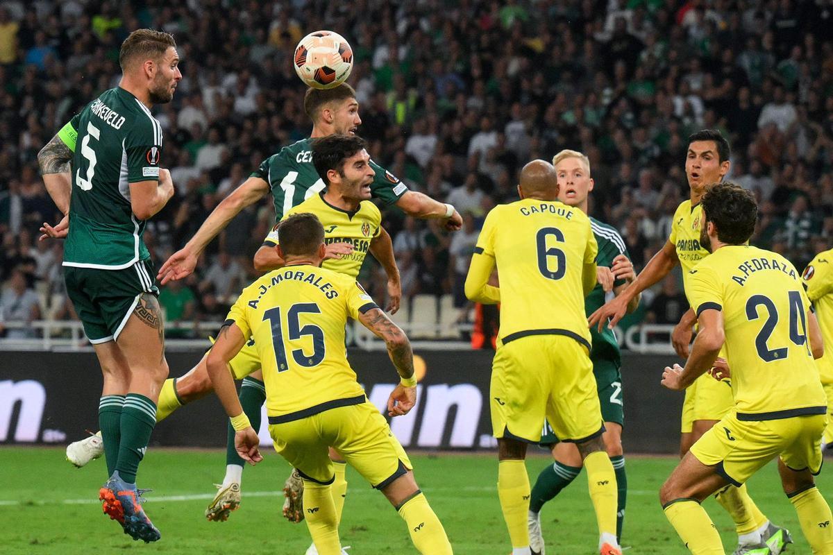 Resumen, goles y highlights del Panathinaikos 2 - 0 Villarreal de la jornada 1 de la fase de grupos de la Europa League