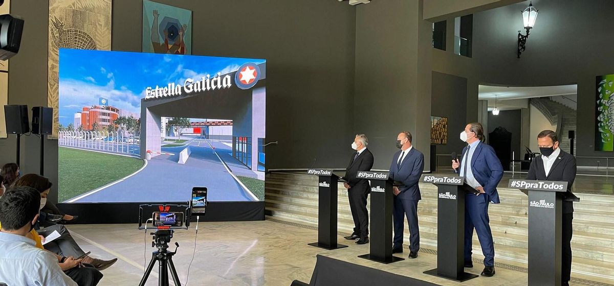 Estrella Galicia anuncia en São Paulo, Brasil, la construcción de su segunda fábrica en el mundo. Estrella Galicia anuncia en São Paulo, Brasil, la construcción de su segunda fábrica en el mundo.