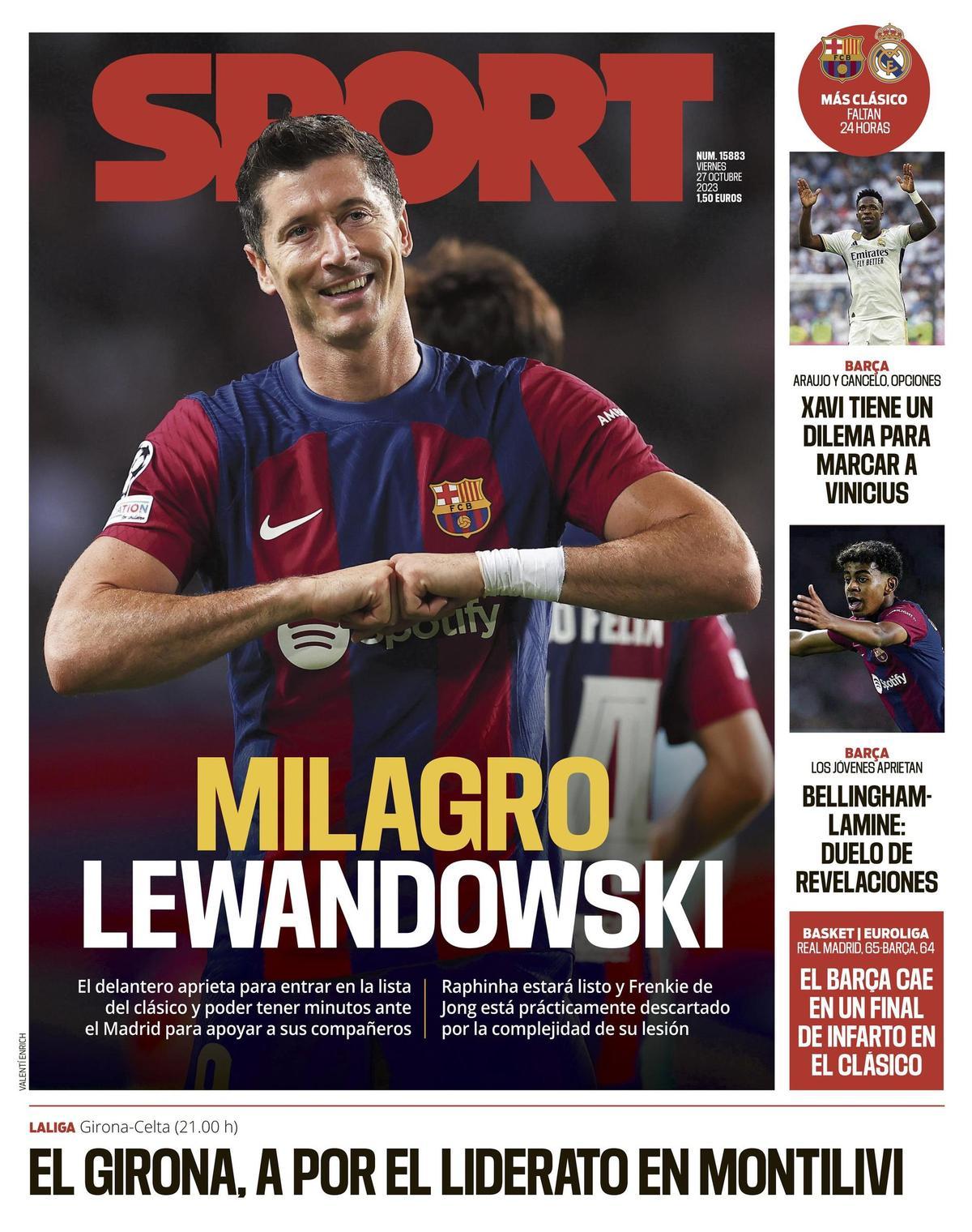 Esta es la portada de SPORT