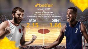 Miami Heat vs. Denver Nuggets: horario, TV, bajas, estadísticas y pronósticos del tercer partido