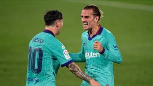 Messi y Griezmann celebran un gol con el Barça Messi y Griezmann celebran un gol con el Barça