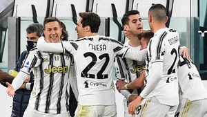Los jugadores de la Juventus celebran el gol de Morata. Los jugadores de la Juventus celebran el gol de Morata.