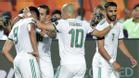 La selección de Argelia celebra un gol en la pasada Copa África de Naciones.