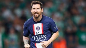 Messi celebrando su gol ante el Maccabi