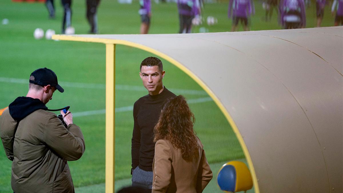 Cristiano Ronaldo, presente en el entrenamiento del Real Madrid en Riad