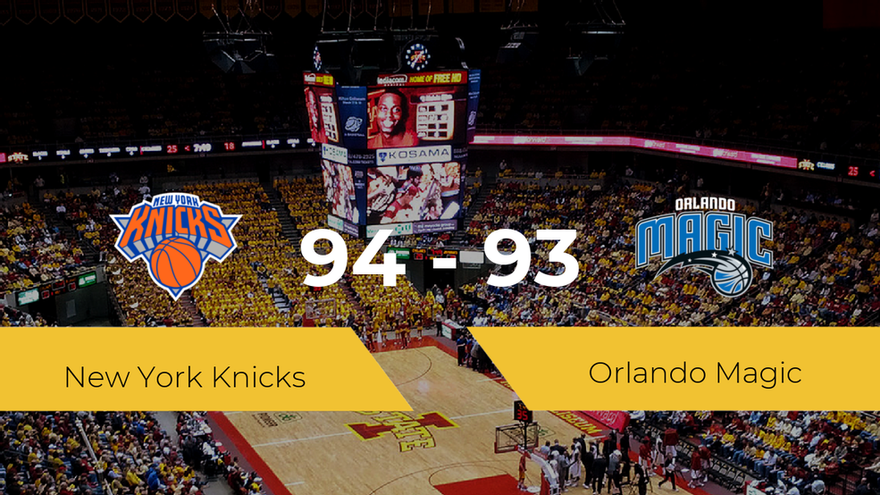 New York Knicks vence a Orlando Magic (94-93)