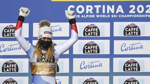 Corinne Suter, medalla de oro de descenso Corinne Suter, medalla de oro de descenso