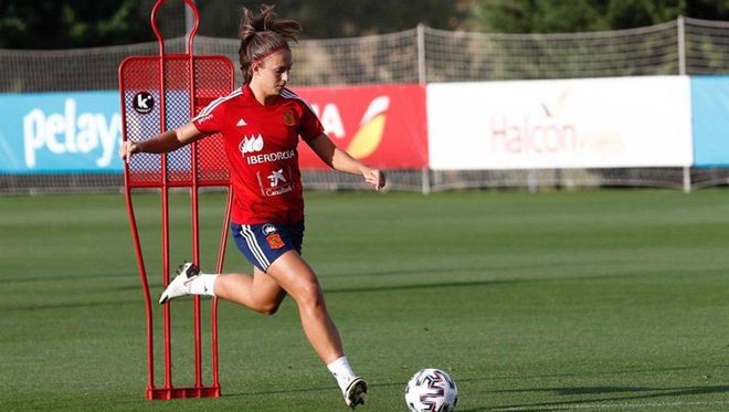 Alexia Putellas en un entreno de la Selección Alexia Putellas en un entreno de la Selección