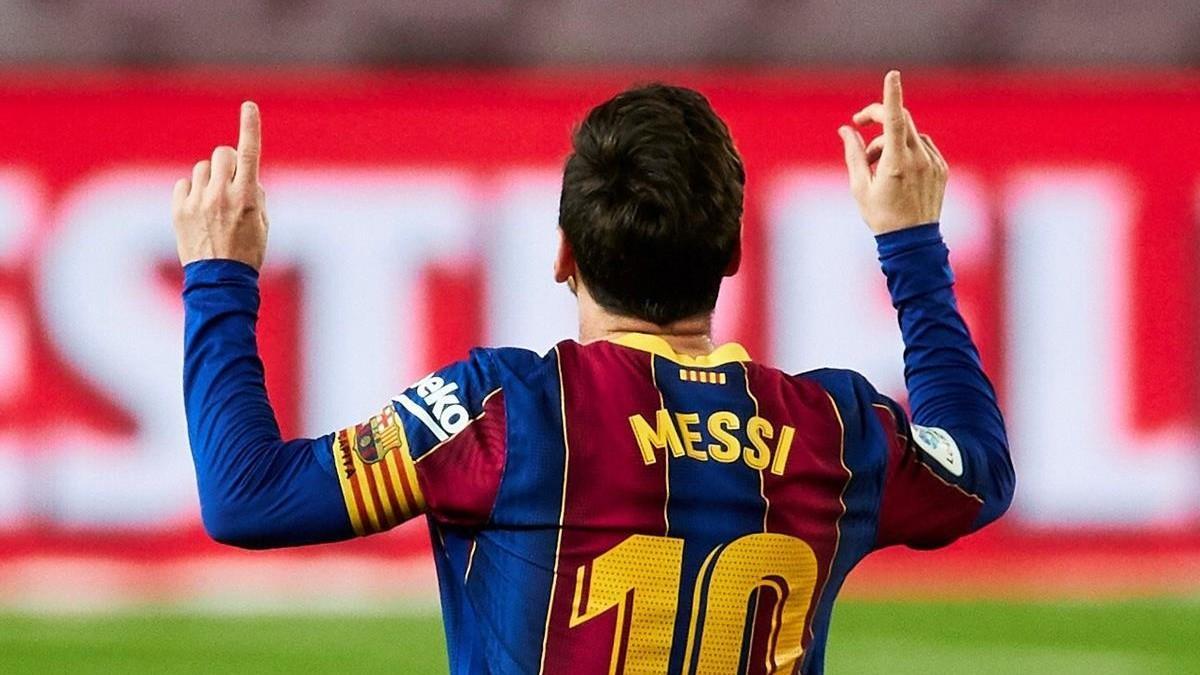 Leo Messi celebrando el gol que le marcó al Betis en LaLiga