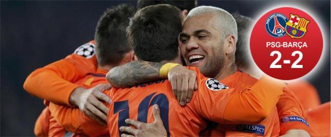 El Barça sufrió sobre el Parque de los Príncipes para cosechar un empate que le permite seguir soñando con las semifinales de la Champions El Barça sufrió sobre el Parque de los Príncipes para cosechar un empate que le permite seguir soñando con las semifinales de la Champions