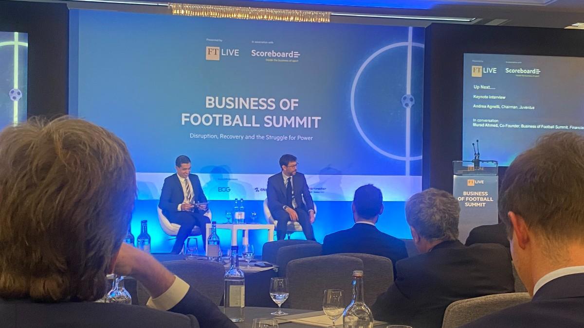 Agnelli, en el Football Summit de Financial Times