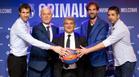 Roger Grimau, presentado oficialmente como nuevo entrenador del primer equipo del Barça de baloncesto