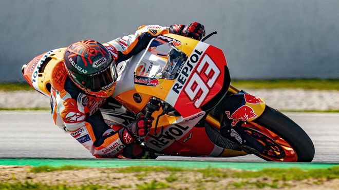 Marc Márquez, durante su test con la Honda en el Circuit, el pasado martes Marc Márquez, durante su test con la Honda en el Circuit, el pasado martes
